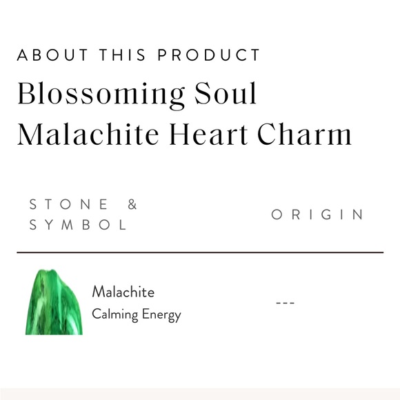 Karma and Luck Malachite Heart Charm - Picture 6 of 6